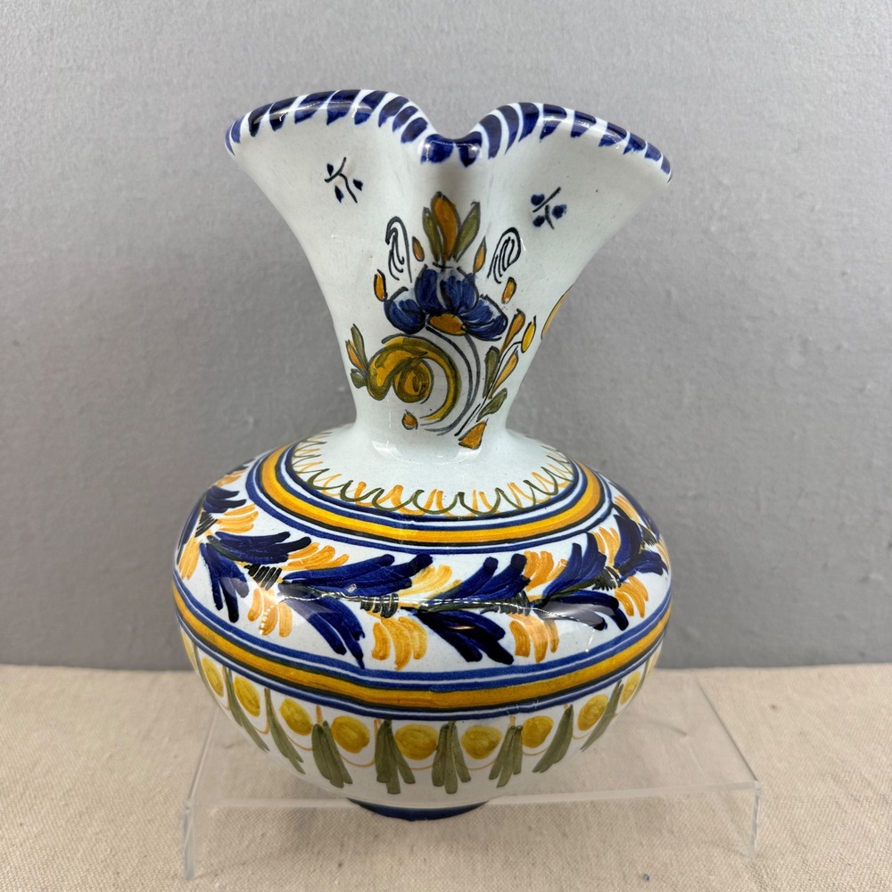 Vintage Spanish Majolica Art Pottery Pitcher Signed VE Monogram Espana - Picture 4 of 13